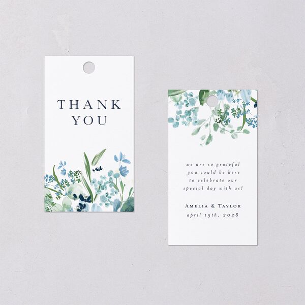 In Bloom Favor Gift Tags Moody Blue Signature