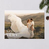 So Very Married Holiday Cards Gold Saddle Signature Blank Standard Landscape