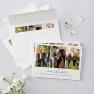 Rustic Hoops Save the Date Cards Eucalyptus Signature smooth Blank No Standard