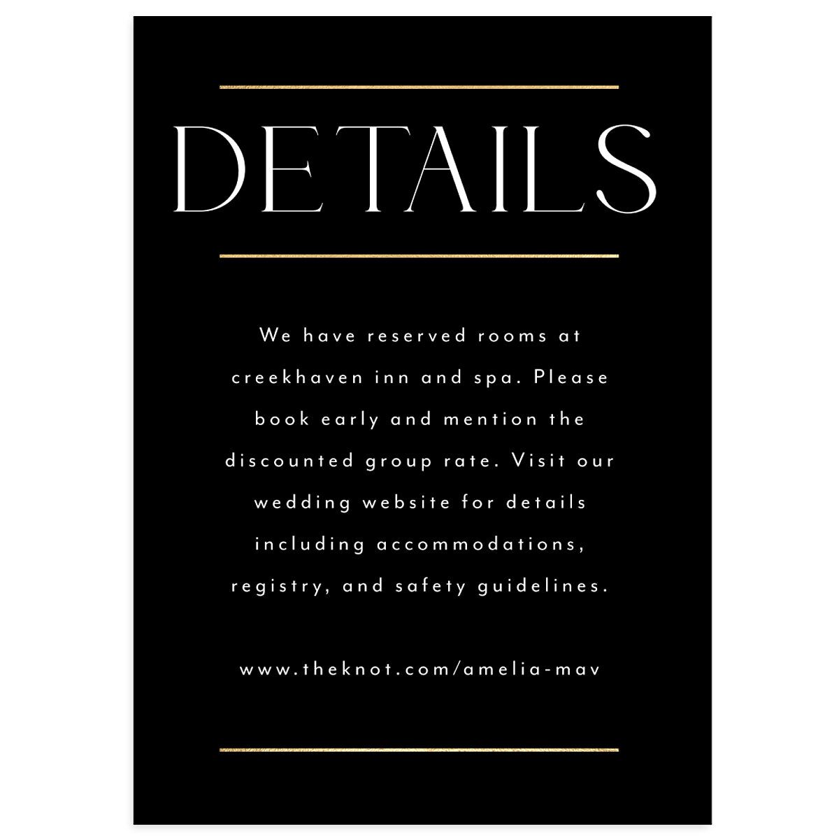 Estate Wedding Enclosure Cards