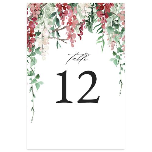 Romantic Wisteria Table Numbers Shell Pink Signature