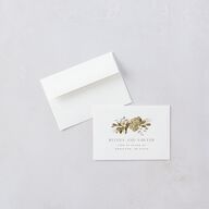 Eucalyptus Edges Wedding Response Cards Gold Thyme Signature Standard