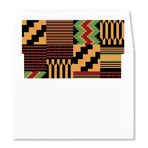 Ankara Print Envelope Liners Licorice Standard
