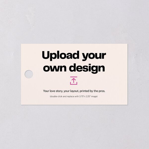 Upload Your Own Design Landscape Gift Tags Pure White Signature