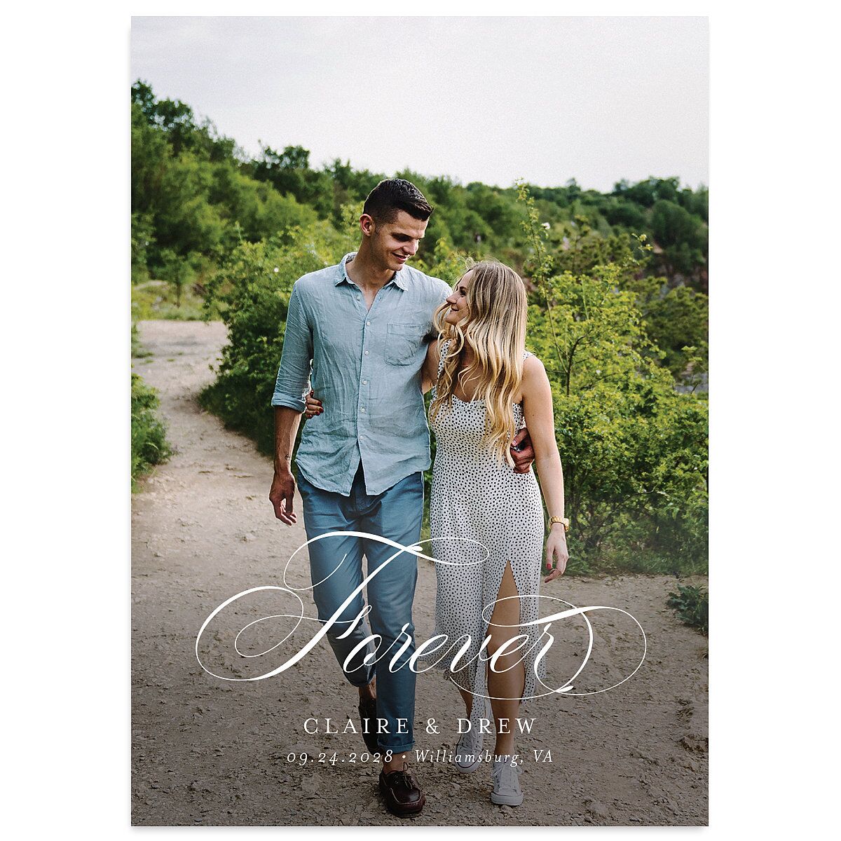 Classic Calligraphy Save The Date Cards