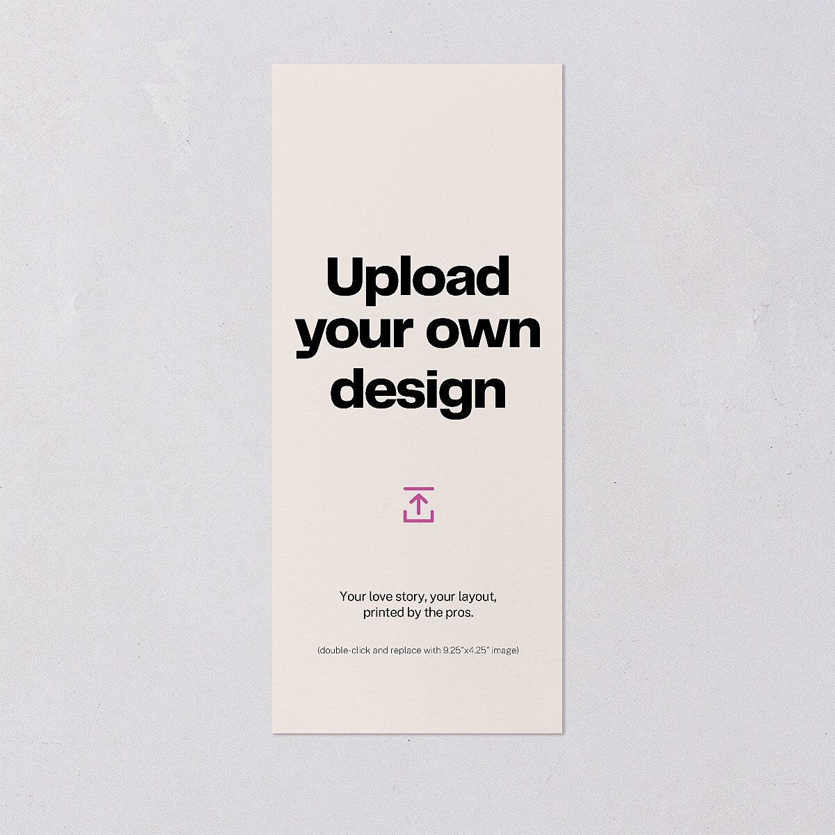 Upload Your Own Design Portrait Photo Menus Pure White Signature