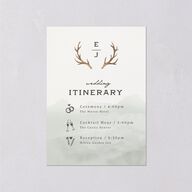 Antler Monogram Mountain Itinerary Cards Forest Signature Standard