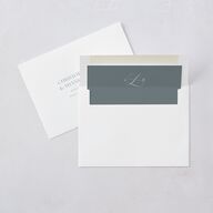 Classic Picture Photo Rehearsal Dinner Invitations Dusty Blue Signature Blank Standard