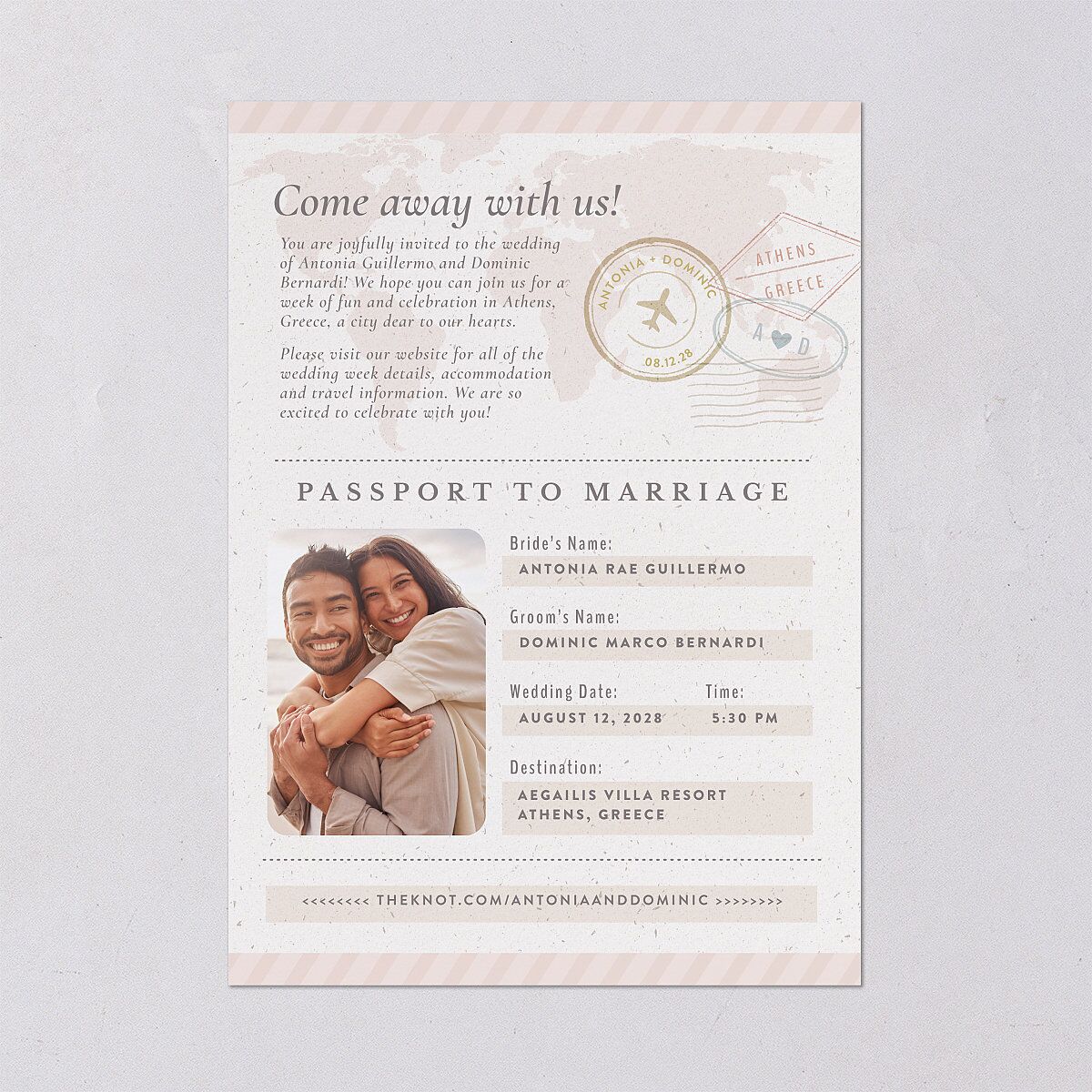 Timeless Passport Wedding Invitations — view 3