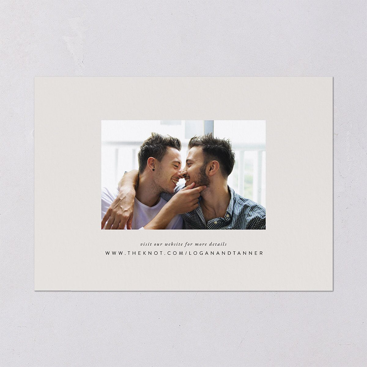 Romantic Minimal Save The Date Cards Snow Signature smooth Blank No