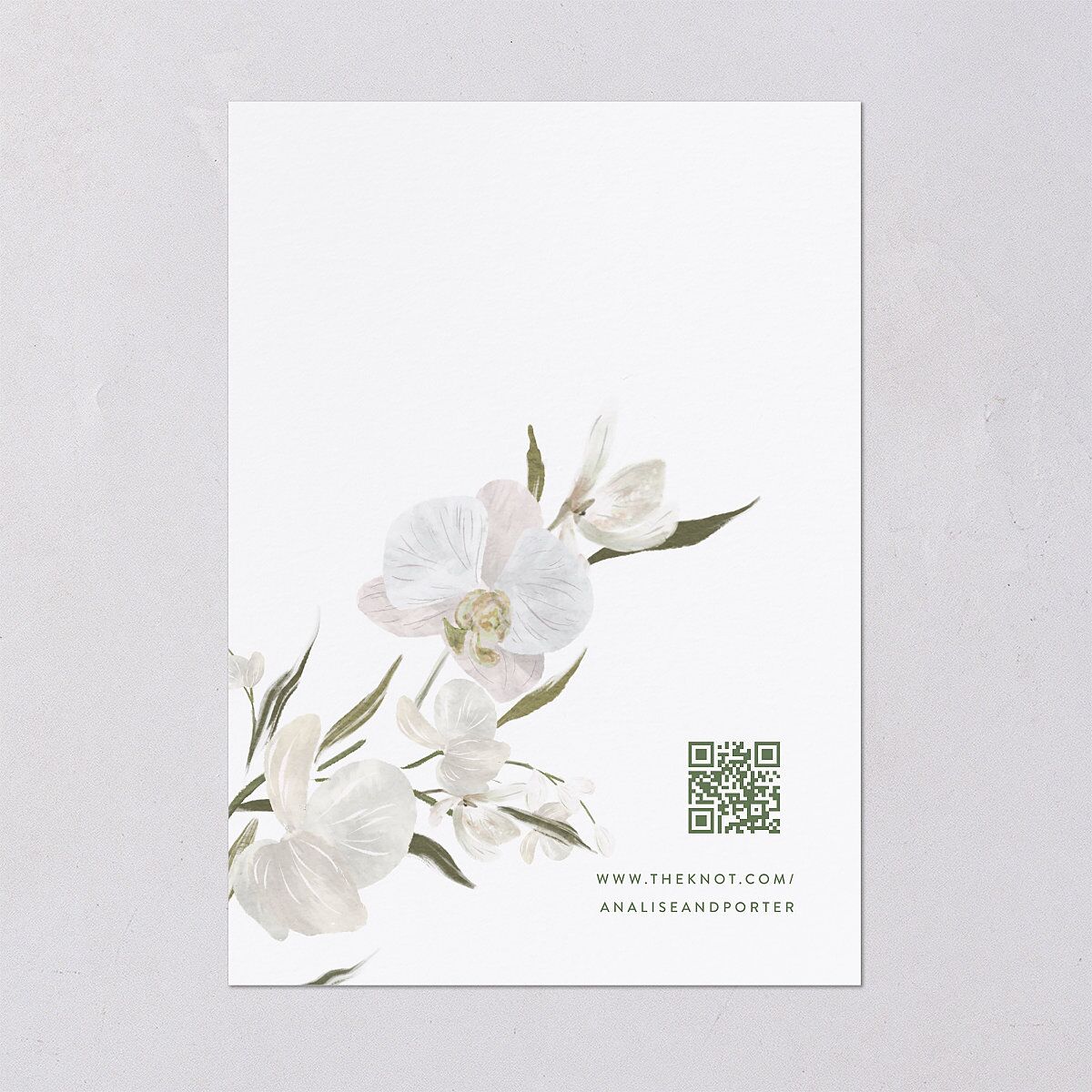 Elegant Orchid Foil Wedding Invitations Gold Pure White Signature Blank No Standard