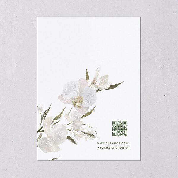 Elegant Orchid Foil Wedding Invitations Gold Pure White Signature Blank No Standard
