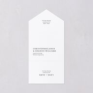 Natural Palette All-in-One Wedding Invitations Pure White Signature Light Both Recipient and Return Addresses No