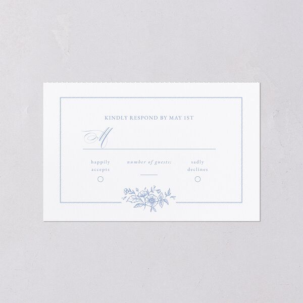 Coastal Oysters and Anchors All-in-One Wedding Invitations Sea Blue Signature Light Both Recipient and Return Addresses No