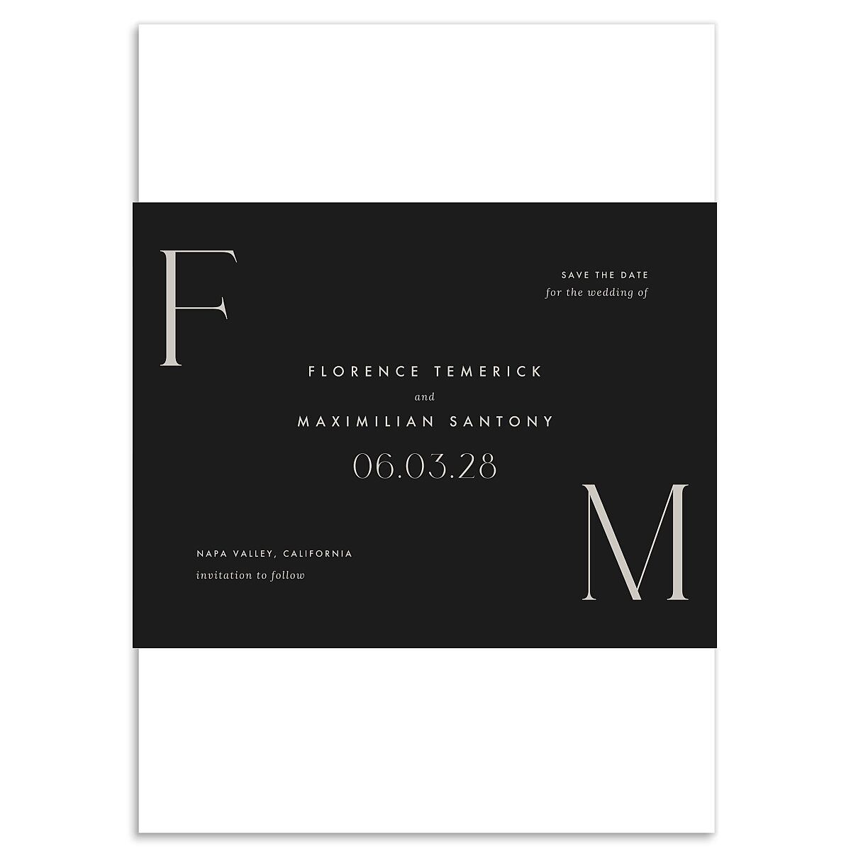 Modern Initials Save The Date Cards
