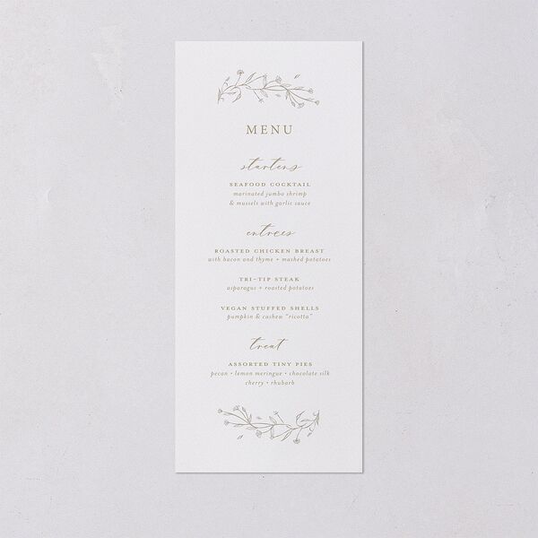 The Night Before Natural Monogram Menus Fawn Signature