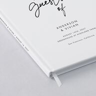 Simply Script Guest Books Pure White