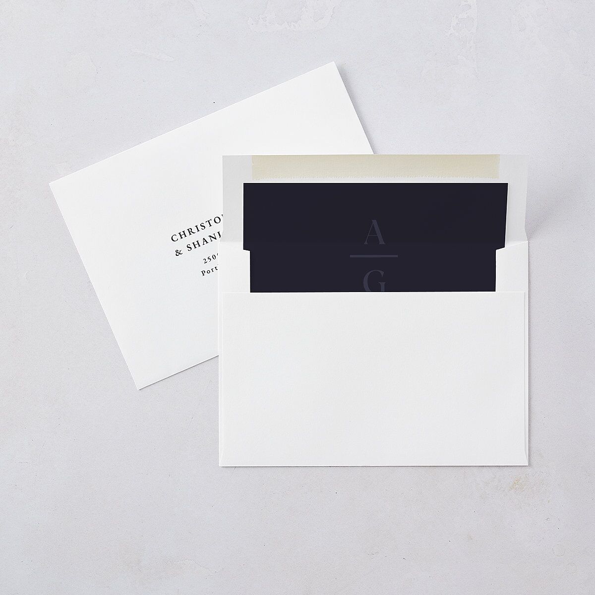Gilded Bold Envelope Liners Navy Standard
