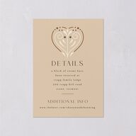 Nordic Folk Wedding Event Detail Cards Latte Signature Standard