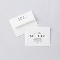 Foundation Save the Date Magnet Envelopes White Pure White Both Recipient and Return Addresses Signature Standard