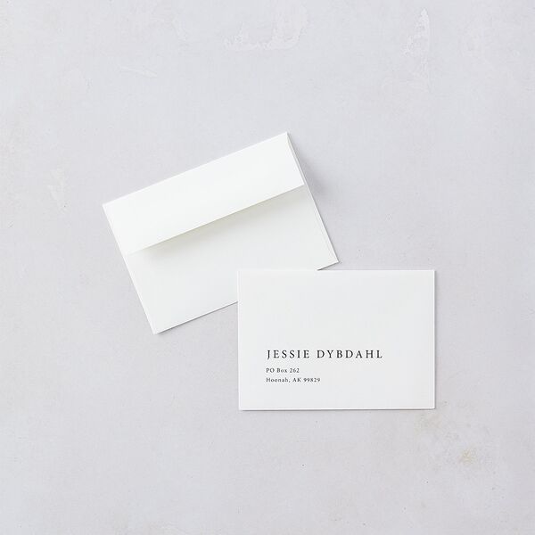 Natural Palette Wedding Response Cards Pure White Signature Standard