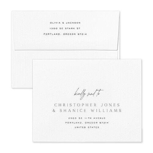 Love Is Patient Save the Date Magnet Envelopes Rose Linen Both Recipient and Return Addresses Signature Standard