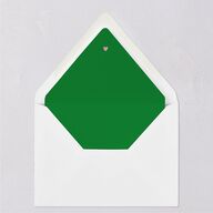 Whimsically Retro Handwritten Note Euro Envelope Liners Kelly Green Luxe