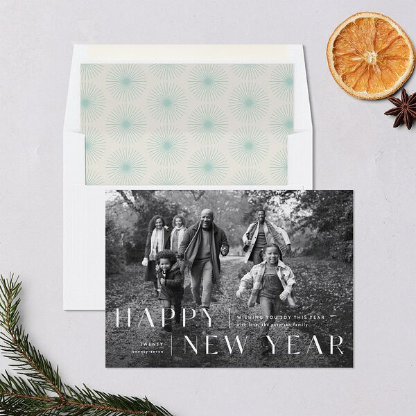 Next Step Holiday Cards Sky Signature Blank Standard Landscape