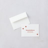 Simple Retro Daisy Wedding Response Cards Terracotta Signature Standard