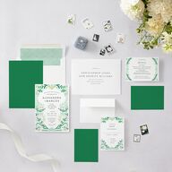 Folk Art Wedding Invitations Ultramarine Signature Blank No Standard