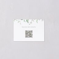 Elegant Greenery Watercolor Foil QR Code RSVP Cards Champagne Signature Standard