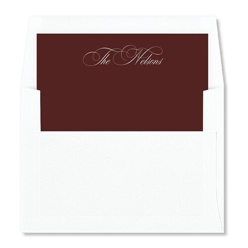 Gilded Wreath Envelope Liners Burgundy Standard