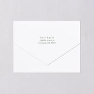 Wavy Frame Photo All-in-One Wedding Invitations Scottish Green Signature Light Both Recipient and Return Addresses No