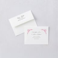 Chinese Phoenix Fenghuang Thank You Cards Rose Pink