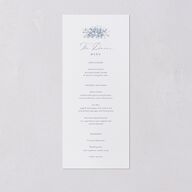 Antique Victorian Botanical Menus Dusty Blue Signature