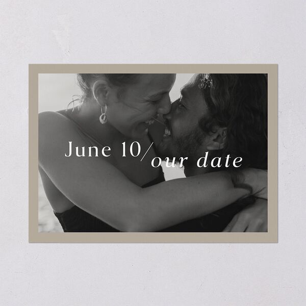 You and Me Save the Date Cards Fawn Signature smooth Blank No Standard