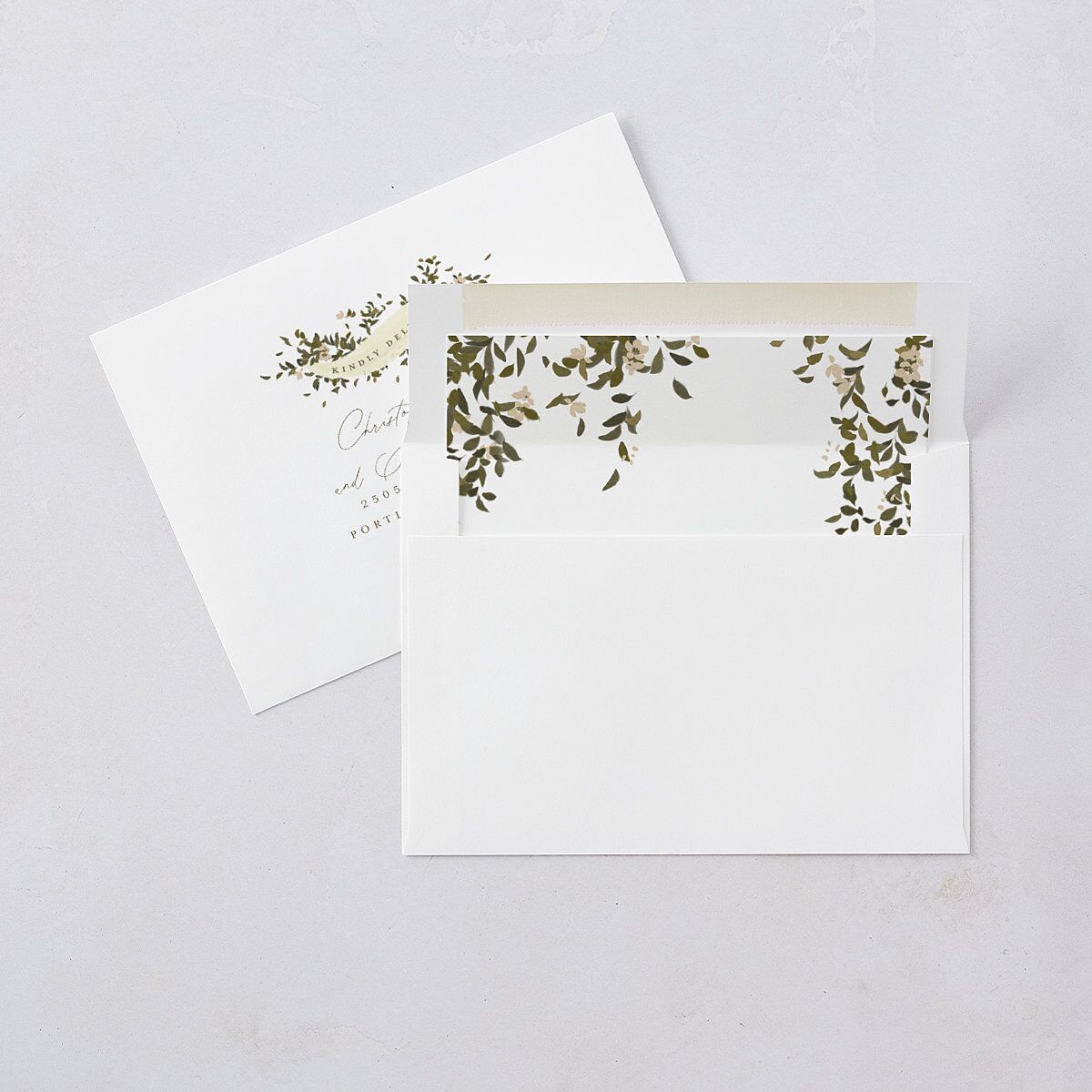 Graceful Chuppah Wedding Invitations Pure White Signature Blank No Standard