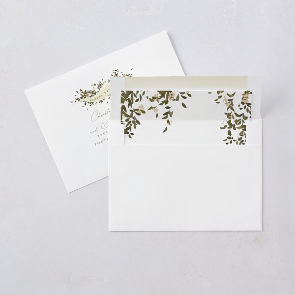 Graceful Chuppah Wedding Invitations Pure White Signature Blank No Standard