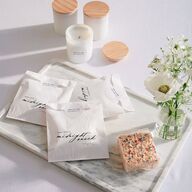 Vertical Names Wedding Day Paper Favor Bags White Pure White Wax-Lined Food Safe Paper