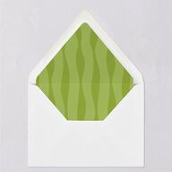 Retro Modern QR Code Euro Envelope Liners Greenery Luxe