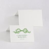 Vintage Bow Place Cards Jewel Green Signature