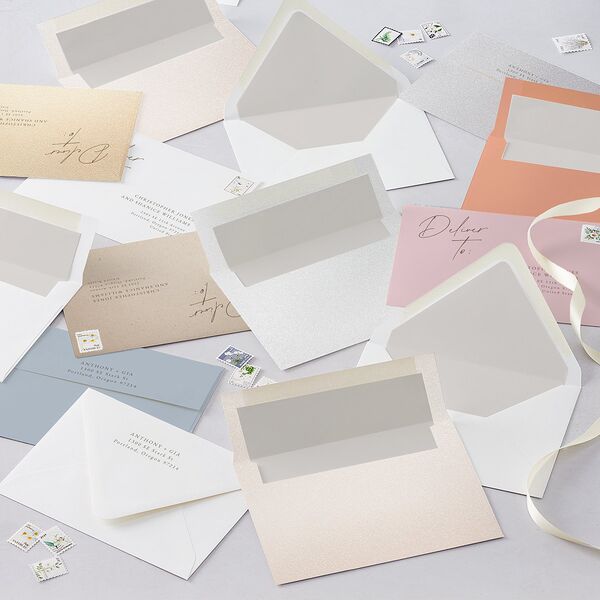 Corner Date Wedding Invitations Pure White Signature Blank No Standard