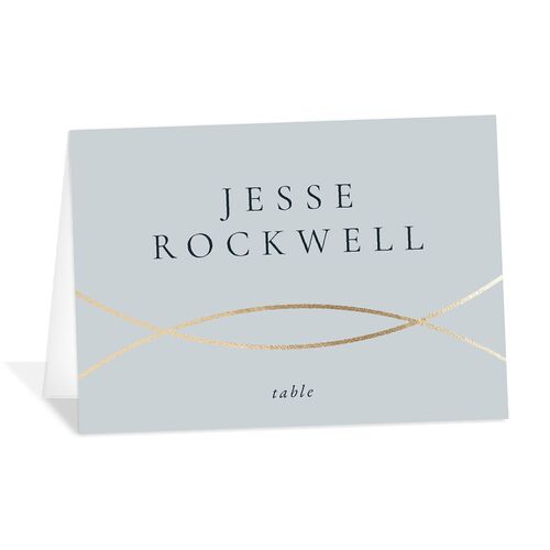 Minimal Rings Place Cards Gold Slate Signature