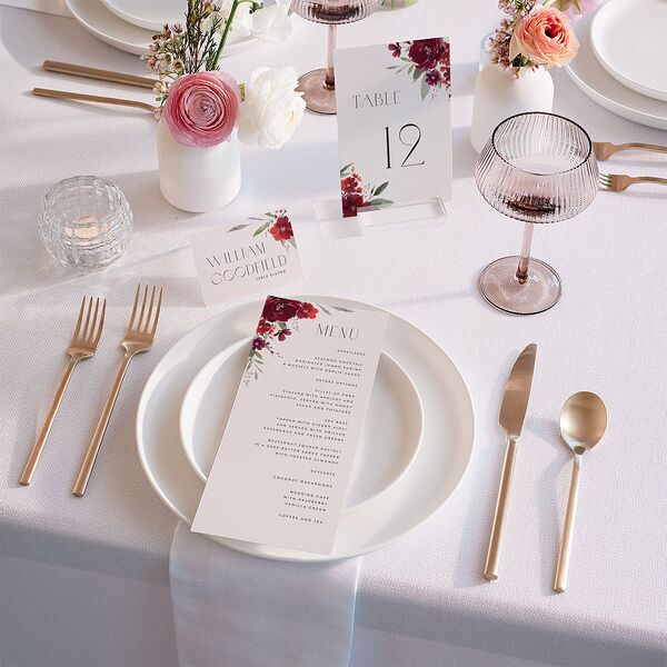 Beloved Union Place Cards Merlot Signature