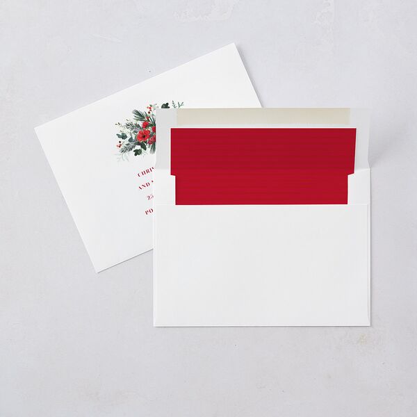 Holiday Bouquet Save the Date Cards Crimson Signature smooth Blank