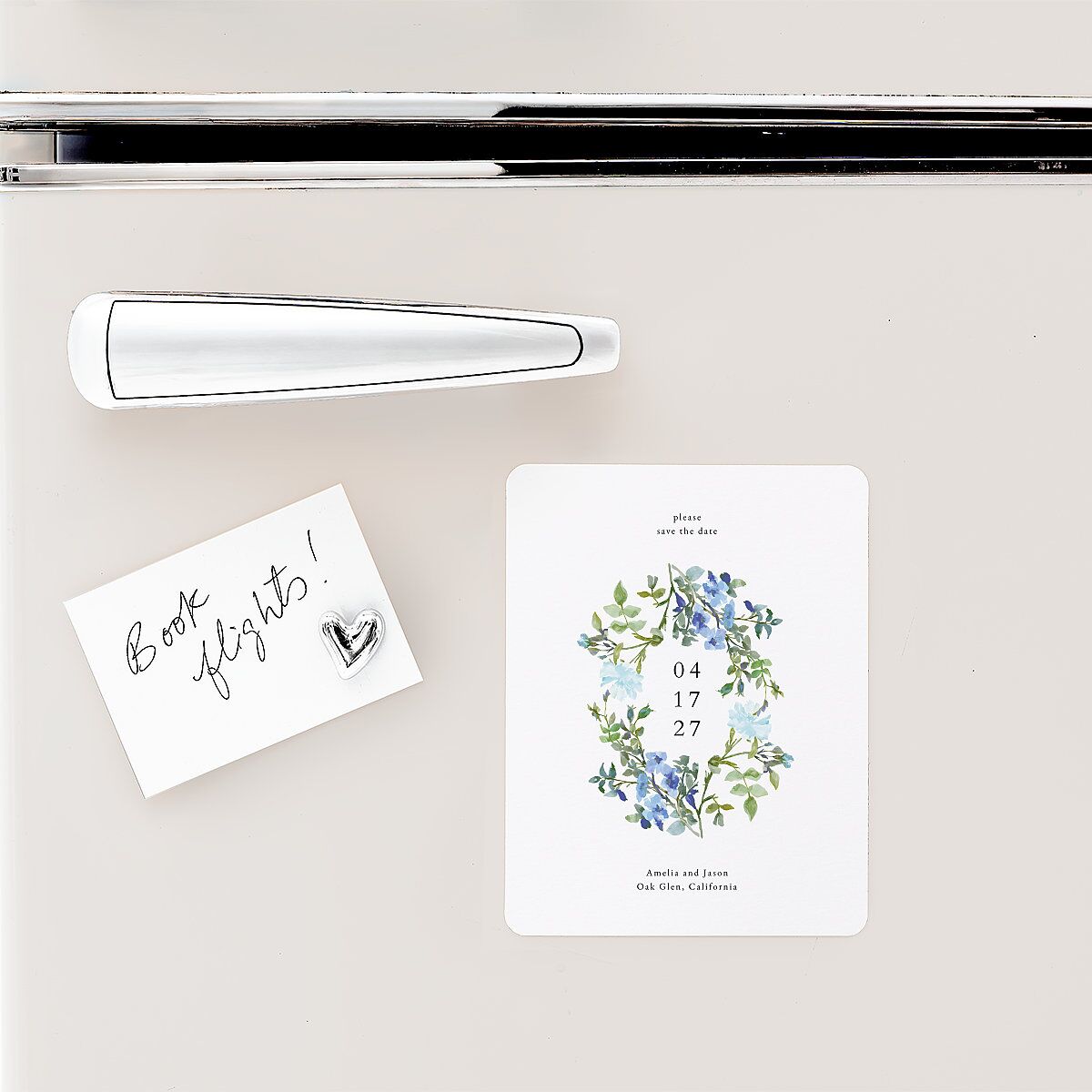 Minimal Floral Save The Date Magnets Ocean Magnet Paper