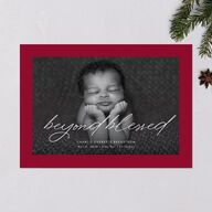 Beyond Blessed Holiday Cards Garnet Signature Blank Standard Landscape