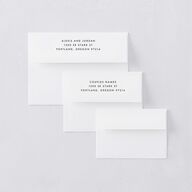 Elegant Glow Thank You Card Envelopes White Navy Both Recipient and Return Addresses Signature Standard