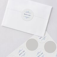 Countryside Crest Wedding Stickers Royal Blue Sticker