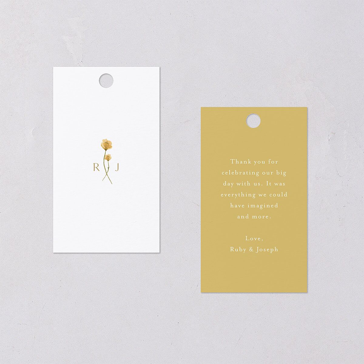 Dainty Monogram Favor Gift Tags Dijon Signature